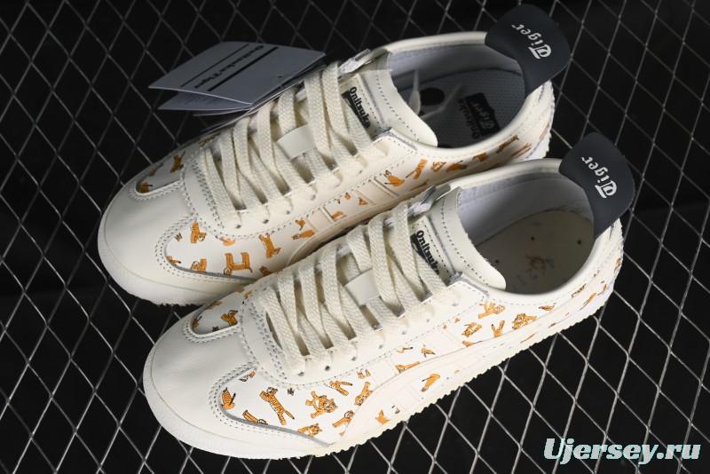 Onitsuka Tiger Mexico 66 Low-Top Leisure Running Shoes with Full-Grain Leather Upper - 1183B785-100