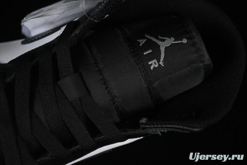 Nike Air Jordan 1 Mid AJ1 White Black Grey Mid-Top Casual Sneakers - DQ8426-001