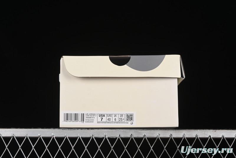 Nike Travis Scott x Fragment Design x Air Jordan 1 Low OG SP AJ1 Bape Collaboration - Camo Green Low Top Casual Sneakers - JH6088-614