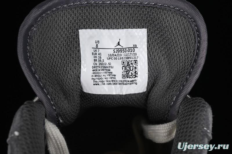 Nike Air Jordan 1 Low AJ1 Stussy Collaboration - Grey Pigskin Custom Low-Top Basketball Shoes - SJ9950-010