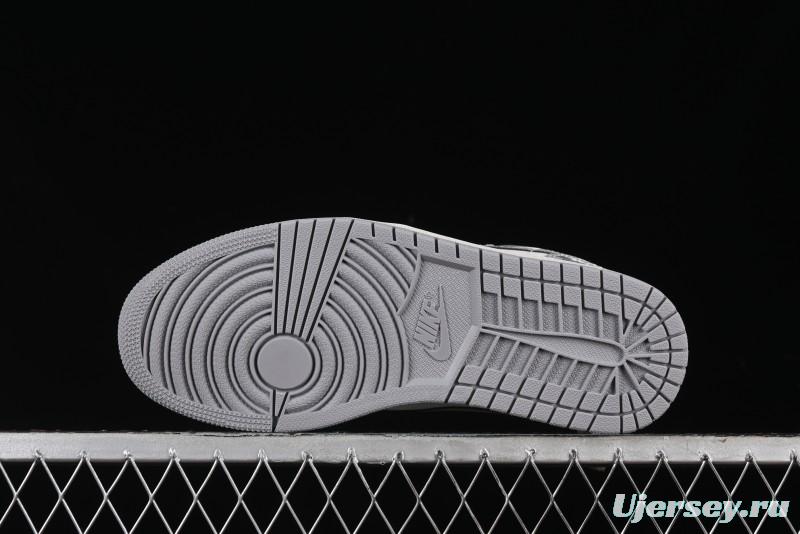 Nike Air Jordan 1 Low AJ1 The North Face Collaboration - Rock Gray High-End Custom Retro Basketball Shoes DC2024-023