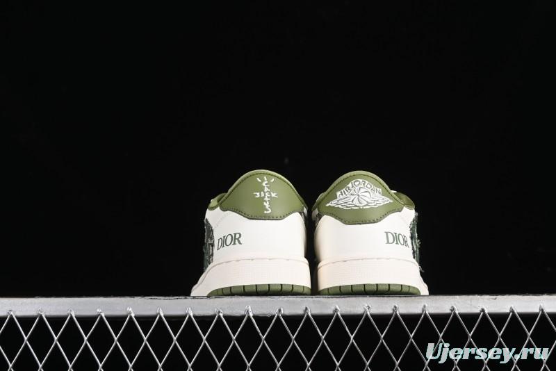 Nike Travis Scott x Fragment Design x Air Jordan 1 Low OG SP AJ1 Retro Sneakers - DM6688-605