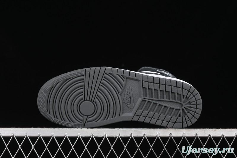 Nike Air Jordan 1 Mid AJ1 White Black Grey Mid-Top Casual Sneakers - DQ8426-001