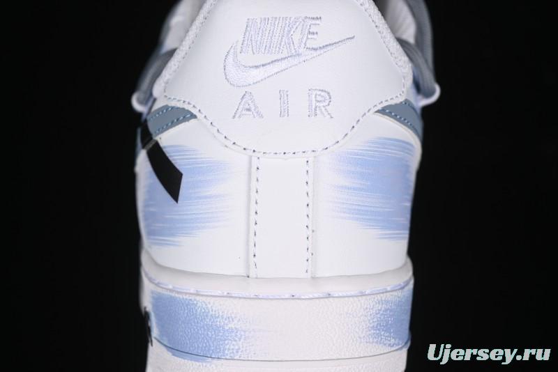 Nike Air Force 1 '07 Low Anime Theme Purple-Blue Spray Custom Casual Sneakers - ZH0316-029