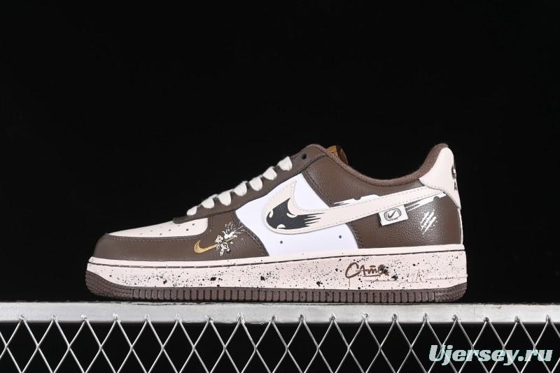 Nike Air Force 1 '07 Low Casual Sneakers with Assassination of Little Bear Anime Theme - DB3301-770