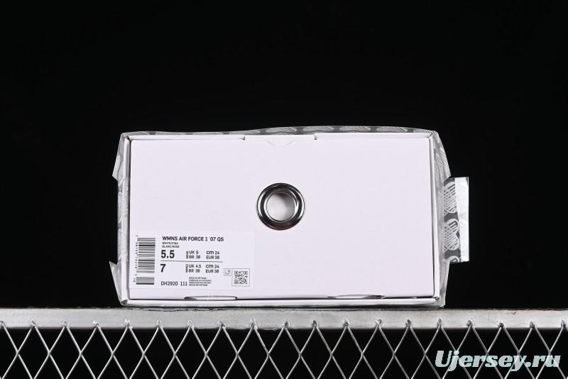 Nike Air Force 1 '07 Low Valentine's Day Limited Edition Pink Bear Sneakers - DH2920-111