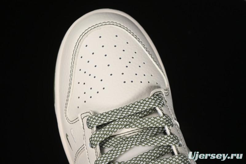 Nike SB Dunk Low Stussy Collaboration - Beige Green Anniversary High-End Custom Low-Top Casual Skate Shoes - BB1818-102