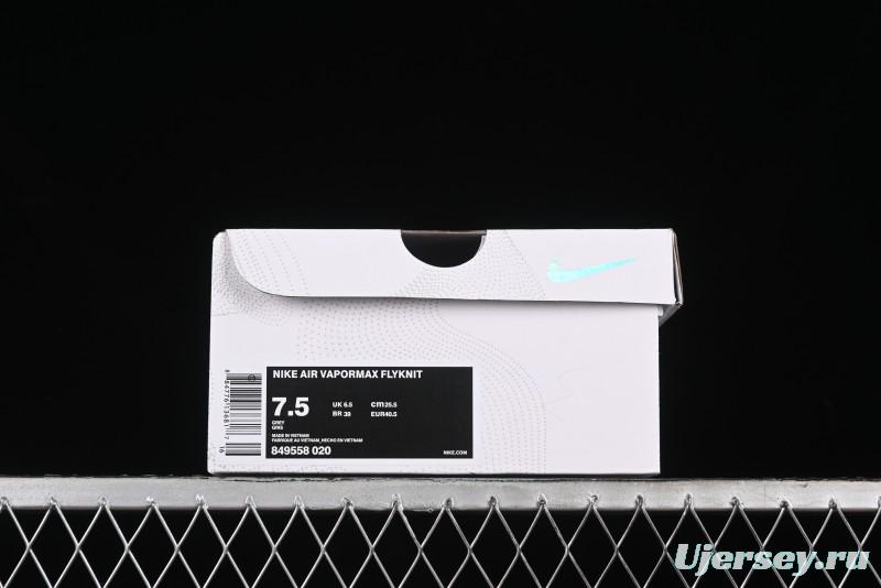 Nike Vapormax Flyknit Breathable Casual Running Shoes with Full-Length Air Cushion - 849558-020