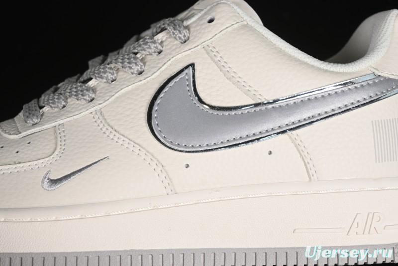 Nike Air Force 1 '07 Low QR Code Light Grey Starry Casual Sneakers - CU1836-963