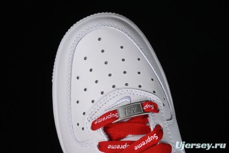 Supreme x Nike Air Force 1 '07 Low Casual Sneakers with Full-Length Air Solo Cushion - CU9225-010