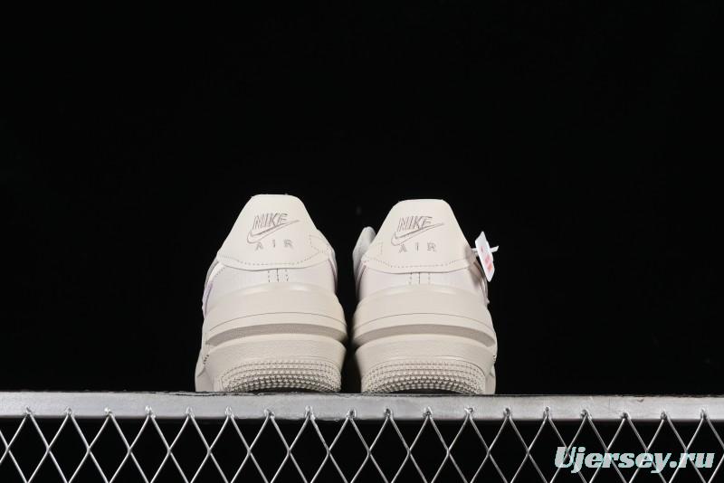 Nike Air Force 1 PLT AF ORM Triple White Low Top Casual Sneakers - DJ9946-108