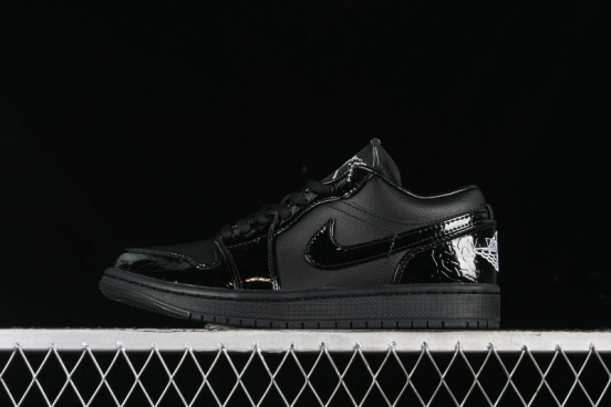 Nike Air Jordan 1 Low "Black Croc" Casual Sneakers - HJ7743-010