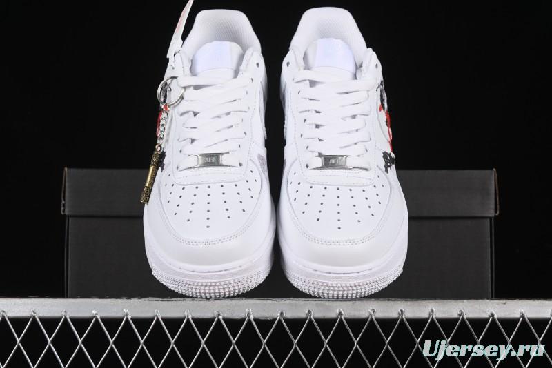Nike Air Force 1 '07 Low Black Myth Wukong Custom Spray Paint Gift Box Low-Top Casual Sneakers - ZH0316-043