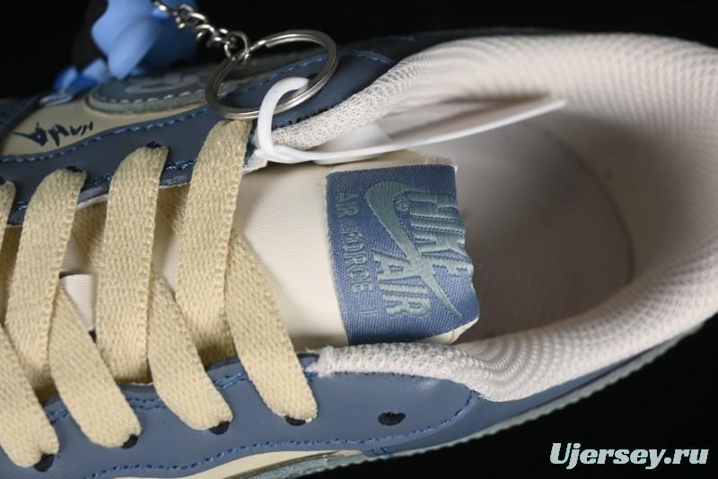 Nike Air Force 1 Low "Ghost Fire Clown" Halloween Themed Casual Sneakers - XL2321-333