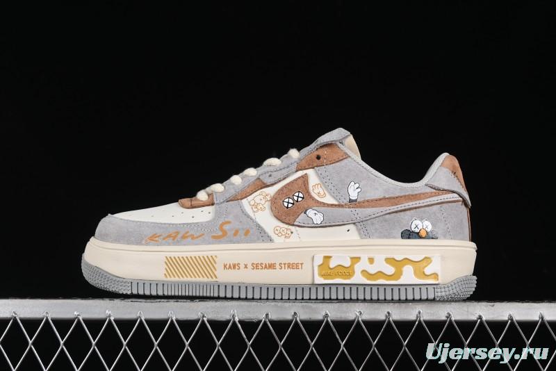 Nike Kaws x Air Force 1 '07 Low Custom Casual Sneakers - CW6688-806