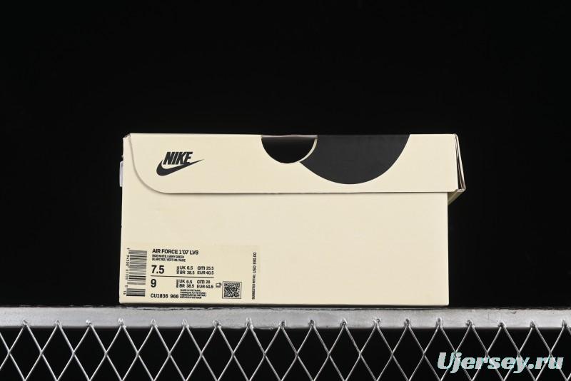 Nike Air Force 1 '07 Low QR Code Military Green Starry Sky Casual Sneakers - CU1836-966