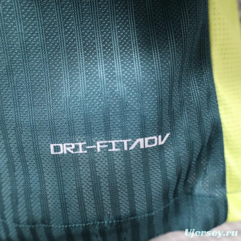 Player Version 25/26 FC Barcelona Dark Green with Neon Yellow Trim Jersey