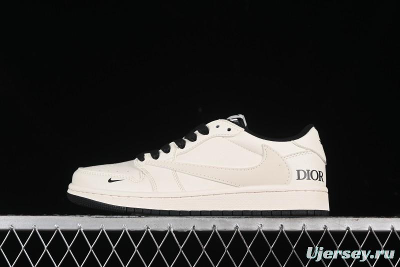 Nike Travis Scott x Fragment Design x Air Jordan 1 Low OG SP AJ1 Retro Casual Sneakers - LJ5188-025