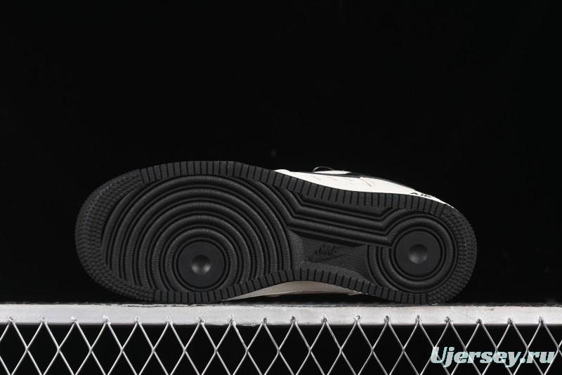 Nike Air Force 1 '07 Low Stussy Collaboration - White Black Low-Top Casual Sneakers - XZ3328-001