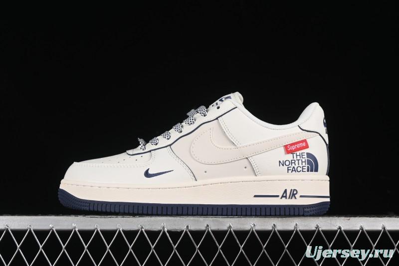 Nike Air Force 1 '07 Low Supreme The North Face Collaboration - Off White Light Blue Casual Sneakers - XZ1996-130