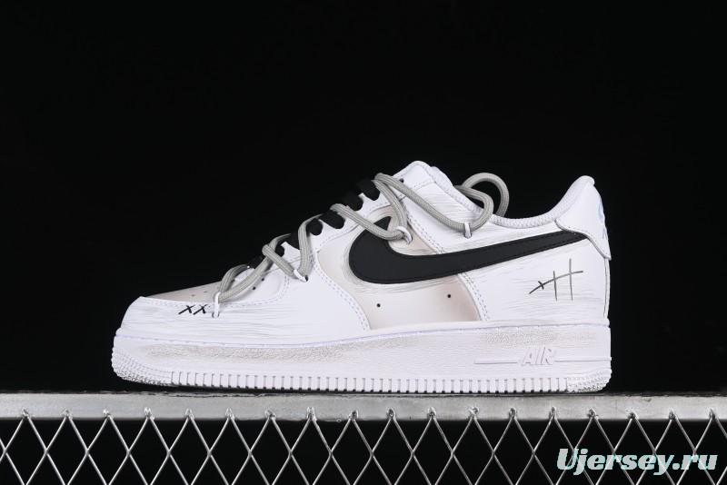 Nike Air Force 1 '07 Low Retro Street Spray Paint Anime Theme Maillard Style Casual Sneakers with Strap - ZH0316-039