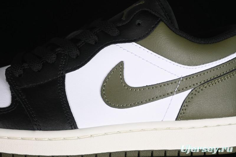 Nike Air Jordan 1 Low "Medium Olive" Casual Sneakers - 553558-092