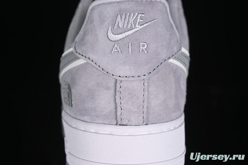 Nike Air Force 1 '07 Low The North Face Collaboration - Silver Grey Pigskin Sneakers - KK3333-004