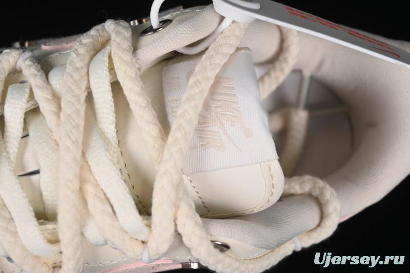 Nike Air Force 1 '07 Low Pink Deconstructed Swoosh Casual Sneakers - FC8110-181