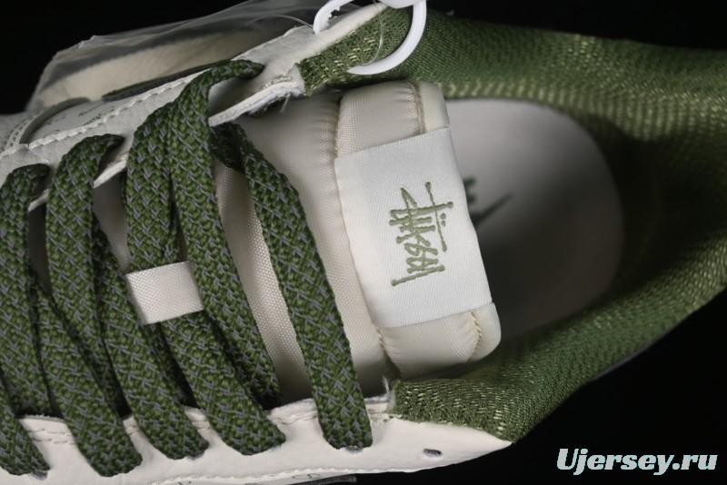 Nike Air Force 1'07 Low Stussy Collaboration - White Mint Green Low-Top Casual Sneakers - XZ3328-003