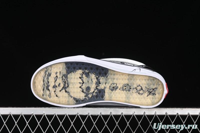 Vans HIRONO x Vans Knu Skool Bubble Mart Xiao Ye Graffiti Low-Top Casual Skate Shoes - VN0009QWFGI