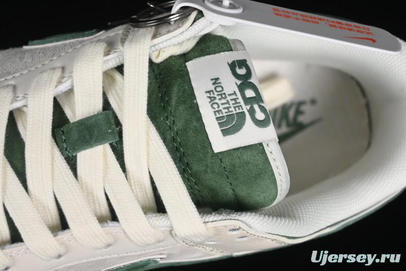 Nike SB Dunk Low The North Face Collaboration - Pig Leather Green Swoosh Anniversary Custom Low-Top Casual Skate Shoes - DQ1098-511