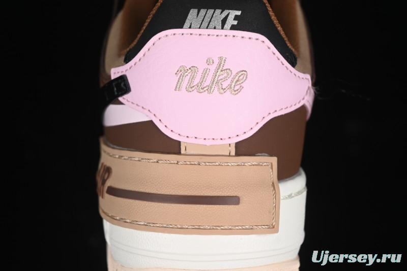 Nike Air Force 1 Shadow Low-Top Sneakers with Lightweight EVA Midsole and Anti-Slip RB Rubber Outsole - DZ1847-200