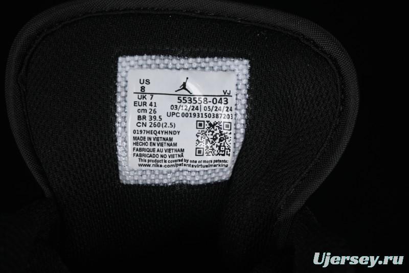 Nike Air Jordan 1 Low Retro Basketball Shoes in Black and White - 553558-043