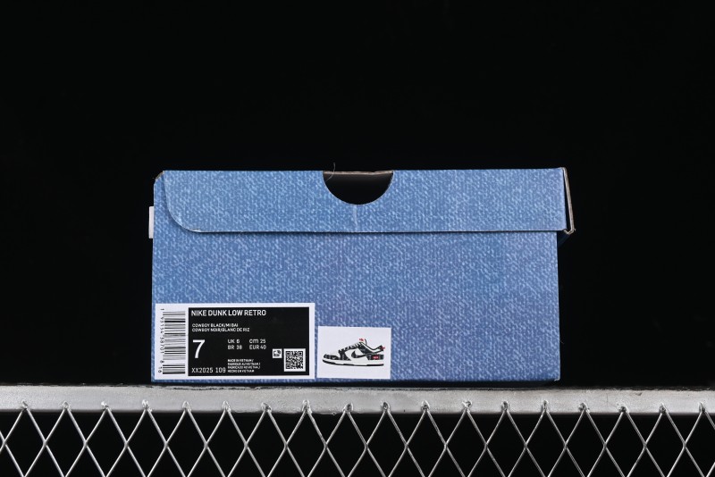 Nike SB Dunk Low Levi's Collaboration - Black Printed Denim Anniversary Customized Low-Top Casual Sneakers - XX2025-109