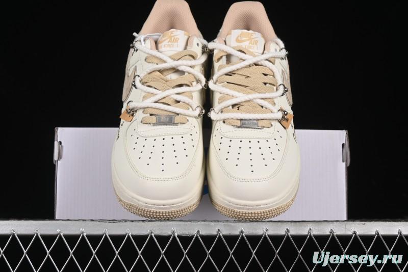 Nike Air Force 1 Low x Capybara "Pearl Girl" Casual Sneakers with Lace-Up Design - LV0506-505
