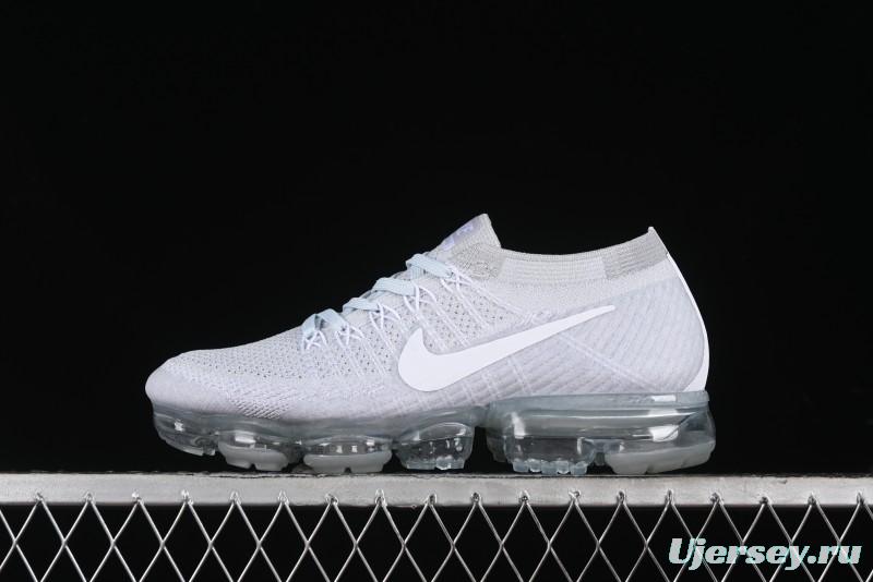 Nike Vapormax Flyknit Breathable Casual Running Shoes with Full-Length Air Cushion - 849558-100