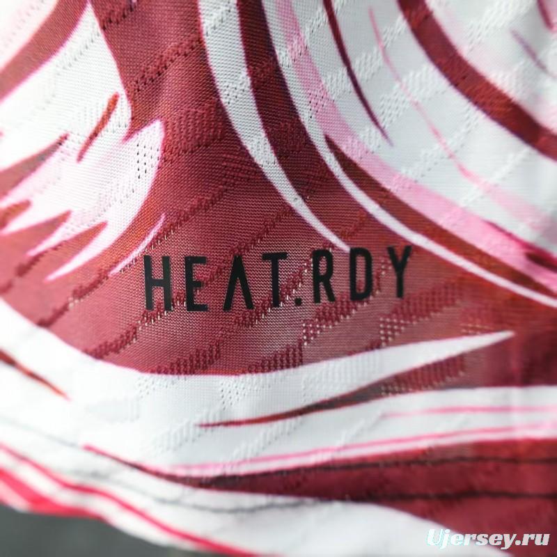 Player Version 2025 Japan Dark Navy with Rising Phoenix Design and Red Gradient Splash Pattern Jersey