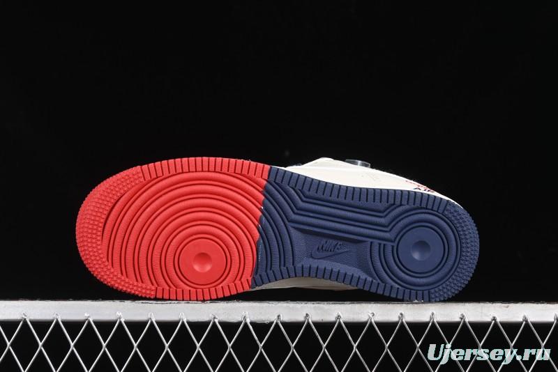 Nike Air Force 1 '07 Low The North Face Collaboration - White Red Blue Color Block Low-Top Casual Sneakers - XZ6188-010