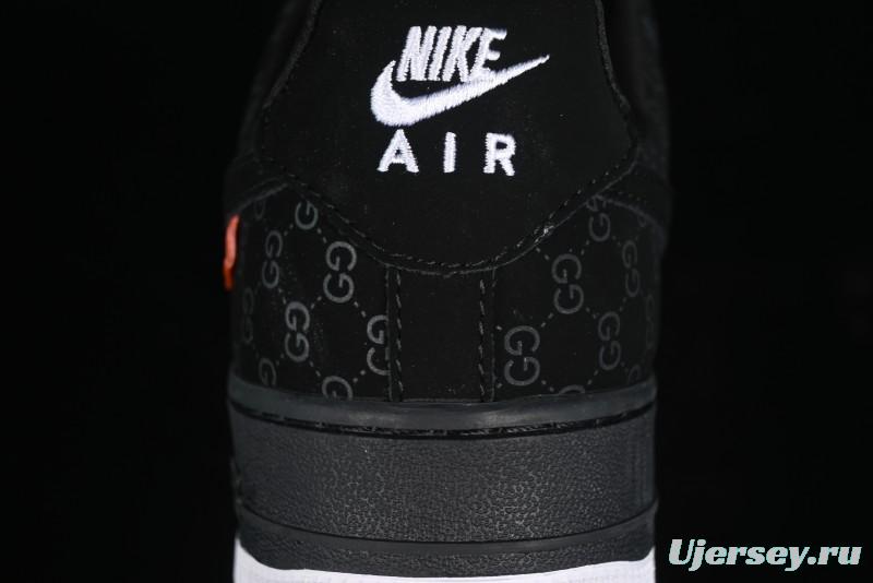 Nike Air Force 1 '07 Low Gucci Bear Collaboration - Midnight Black Low-Top Casual Sneakers - KK1988-007