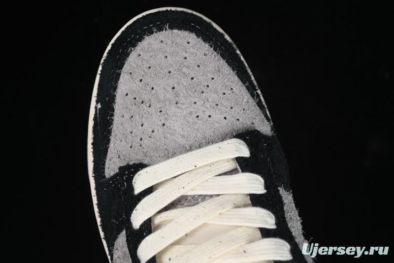 Nike SB Dunk Low Stussy Series - Grey Black with Black Swoosh Anniversary Custom Low-Top Casual Skate Shoes - MM1089-028