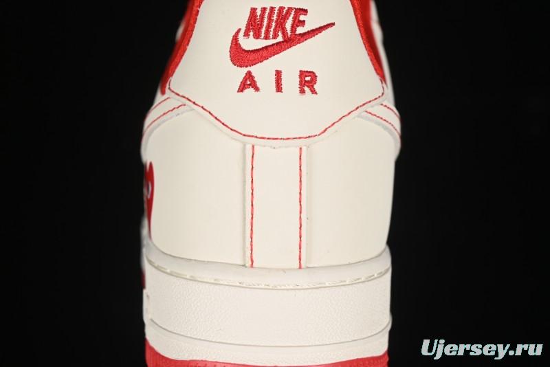 Nike Air Force 1 '07 Low Comme des Garcons Collaboration - Off-White Red Line Low-Top Casual Sneakers - KK3333-001