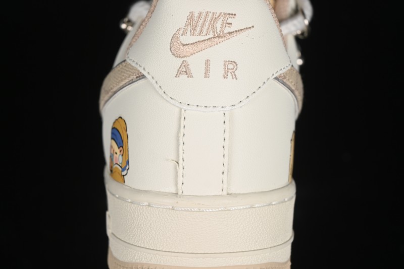 Nike Air Force 1 Low x Capybara "Pearl Girl" Casual Sneakers with Lace-Up Design - LV0506-505