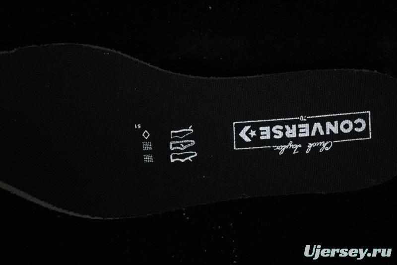 Converse Chuck 1970s High Top Canvas Shoes in Black Lace Punk Style - A10026C