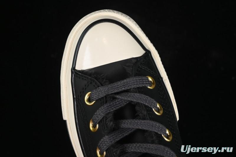 Converse Chuck 1970s Winter Waterproof Leather High-Top Sneakers with Gold Eyelets and Fleece Lining - A12444C