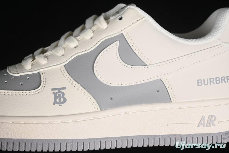 Nike Air Force 1 '07 Low Burberry Collaboration - Beige Grey Low-Top Casual Sneakers - BB8588-225