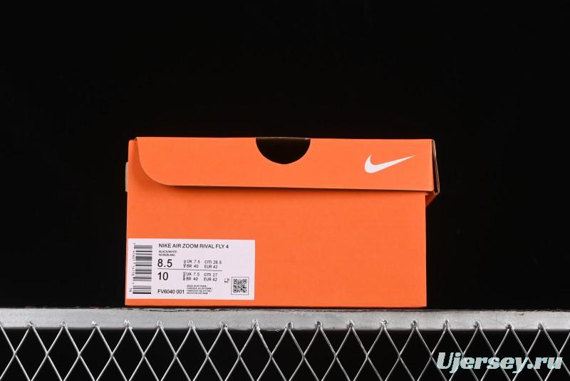 Nike Zoom Rival Fly 4 Lightweight Responsive Running Shoes with Flyknit and React Technology - FV6040-001