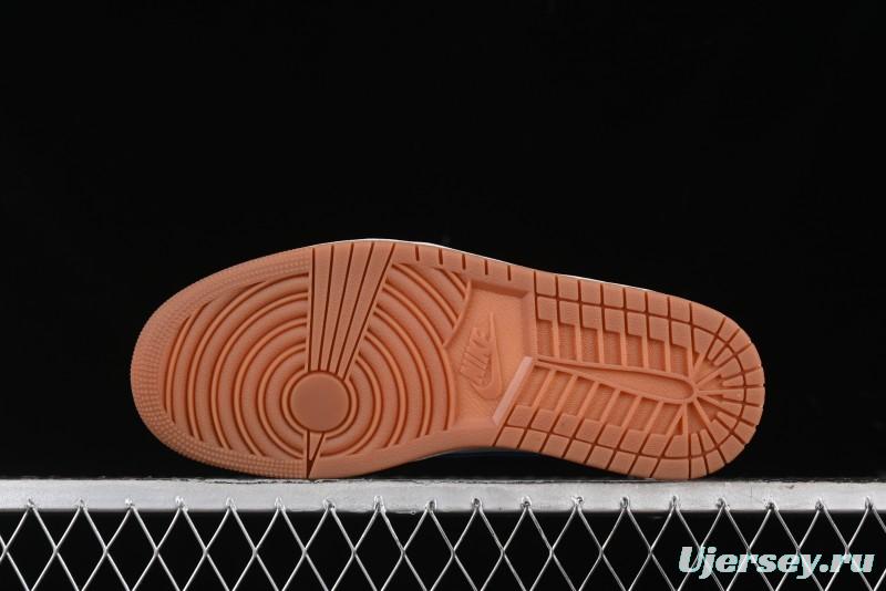 Nike Travis Scott x Air Jordan 1 Low OG AJ1 Collaboration Shoes with Reverse Swoosh - DZ4137-700