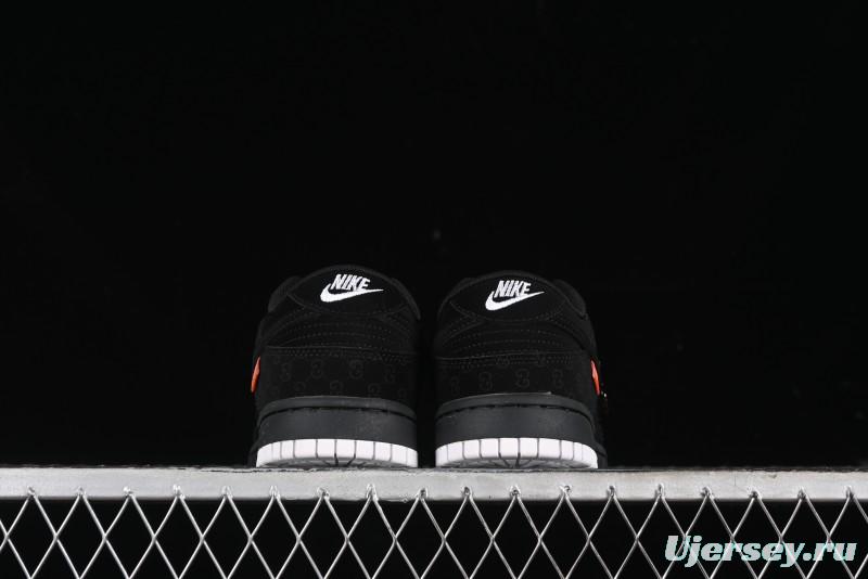 Nike SB Dunk Low Gucci Collaboration Dark Floral Pattern Anniversary Custom Low-Top Casual Sneakers - FC1688-140