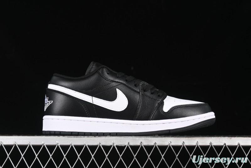 Nike Air Jordan 1 Low Retro Basketball Shoes in Black and White - 553558-043