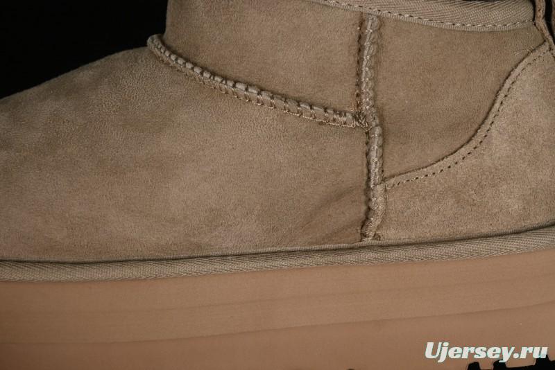 UGG Classic Ultra Mini Platform 3CM Short Boots with Genuine Shearling - 1135092